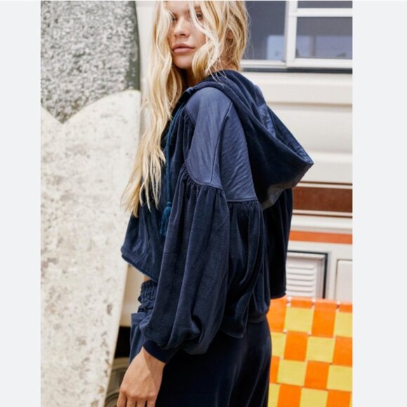 Free People Let It Go Sweater by FP Movement Navy Blue - Picture 2 of 16